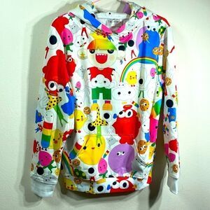 (W) New J Balvin X Friends Hoodie With You Sizes S(3), M(1) S White With Rainbow